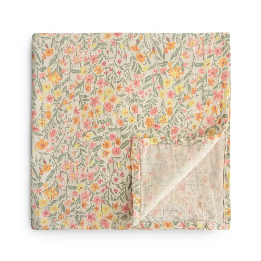 Mushie Mushie | Hydrofiele Doek Swaddle 120 x 120 | Pastel Blooms