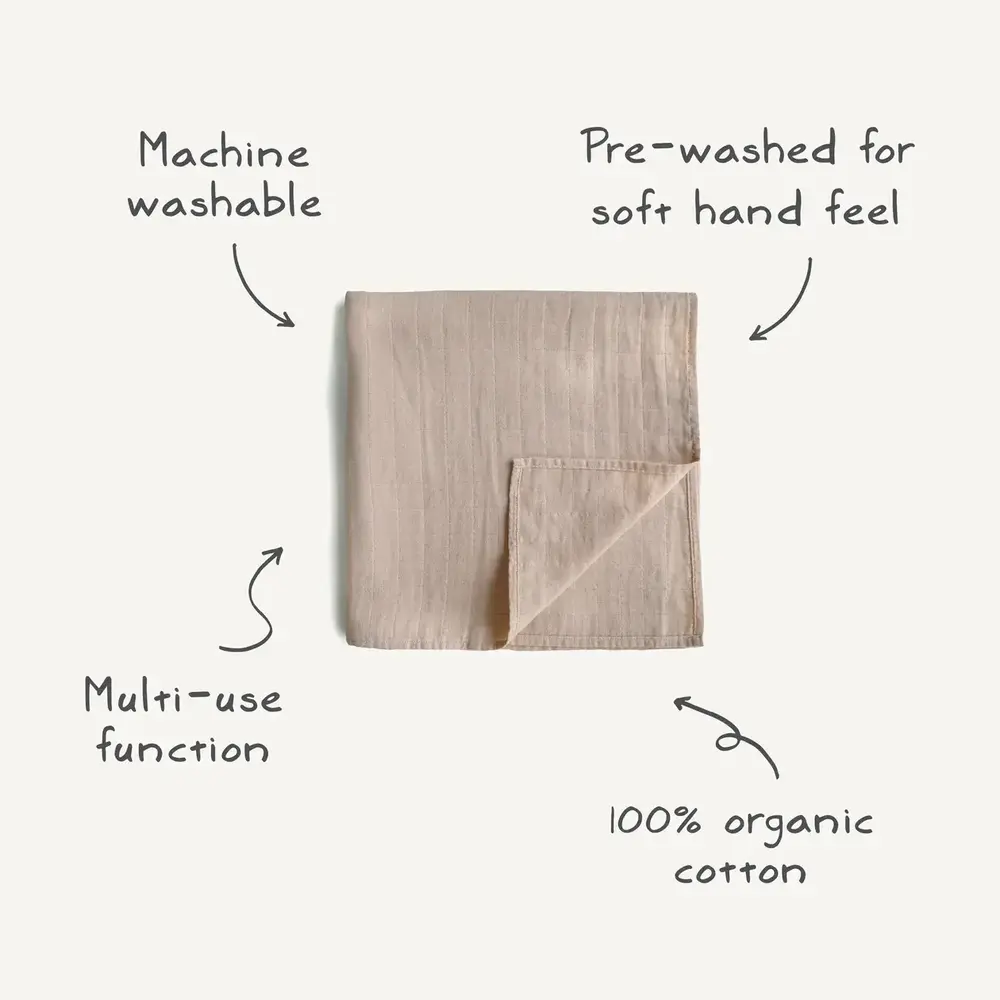 Mushie Mushie | Hydrofiele Doek Swaddle 120 x 120 | Bees
