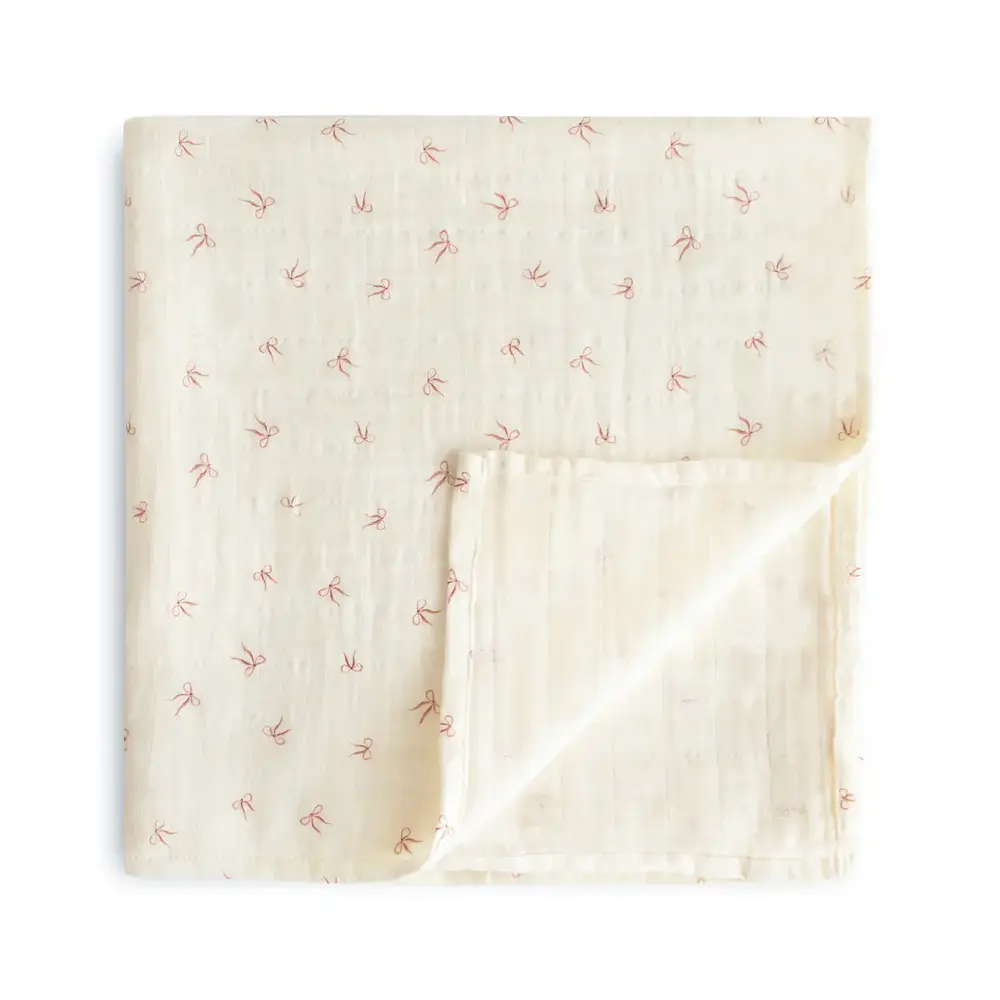 Mushie Mushie | Hydrofiele Doek Swaddle 120 x 120 | Bows