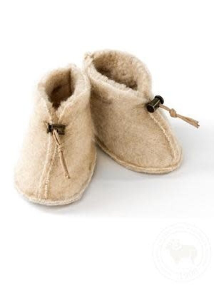 Alwero Alwero | Babyslofjes Emo wol | Beige maat M 6 - 12 mnd
