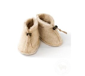 Alwero Alwero | Babyslofjes Emo wol | Beige maat M 6 - 12 mnd