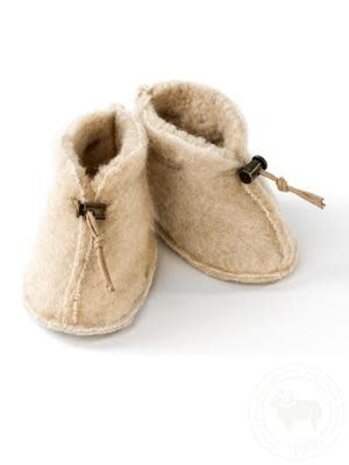 Alwero Alwero | Babyslofjes Emo wol | Beige maat M 6 - 12 mnd