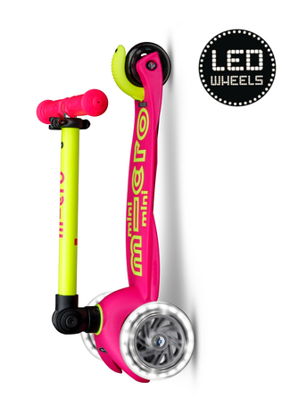 Micro Step Micro Step | Mini inklapbaar LED roze/geel