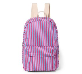 Studio Noos Studio Noos | Poplin Midi Backpack Raspberry Striped