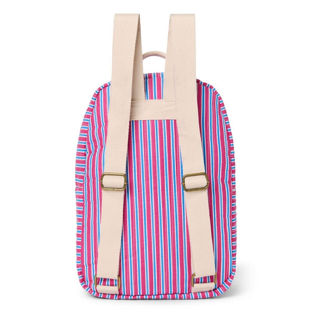 Studio Noos Studio Noos | Poplin Midi Backpack Raspberry Striped