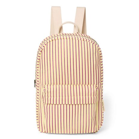 Studio Noos Studio Noos | Poplin Midi Backpack Butter Yellow Striped