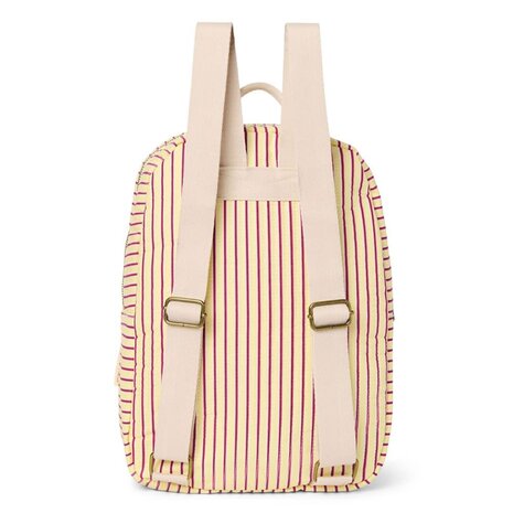 Studio Noos Studio Noos | Poplin Midi Backpack Butter Yellow Striped