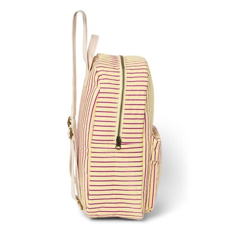 Studio Noos Studio Noos | Poplin Midi Backpack Butter Yellow Striped