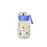 Rice Everyday Magic Rice | Plastic Kids Drinking Bottle in Blue | Kids in Paris Print |700 ml Rice Everyday Magic Rice | Plastic Kids Drinking Bottle in Blue | Kids in Paris Print |700 ml