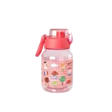 Rice Everyday Magic Rice | Plastic Kids Drinking Bottle in Pink | Kids in Paris Print |700 ml Rice Everyday Magic Rice | Plastic Kids Drinking Bottle in Pink | Kids in Paris Print |700 ml