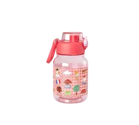 Rice Everyday Magic Rice | Plastic Kids Drinking Bottle in Pink | Kids in Paris Print |700 ml