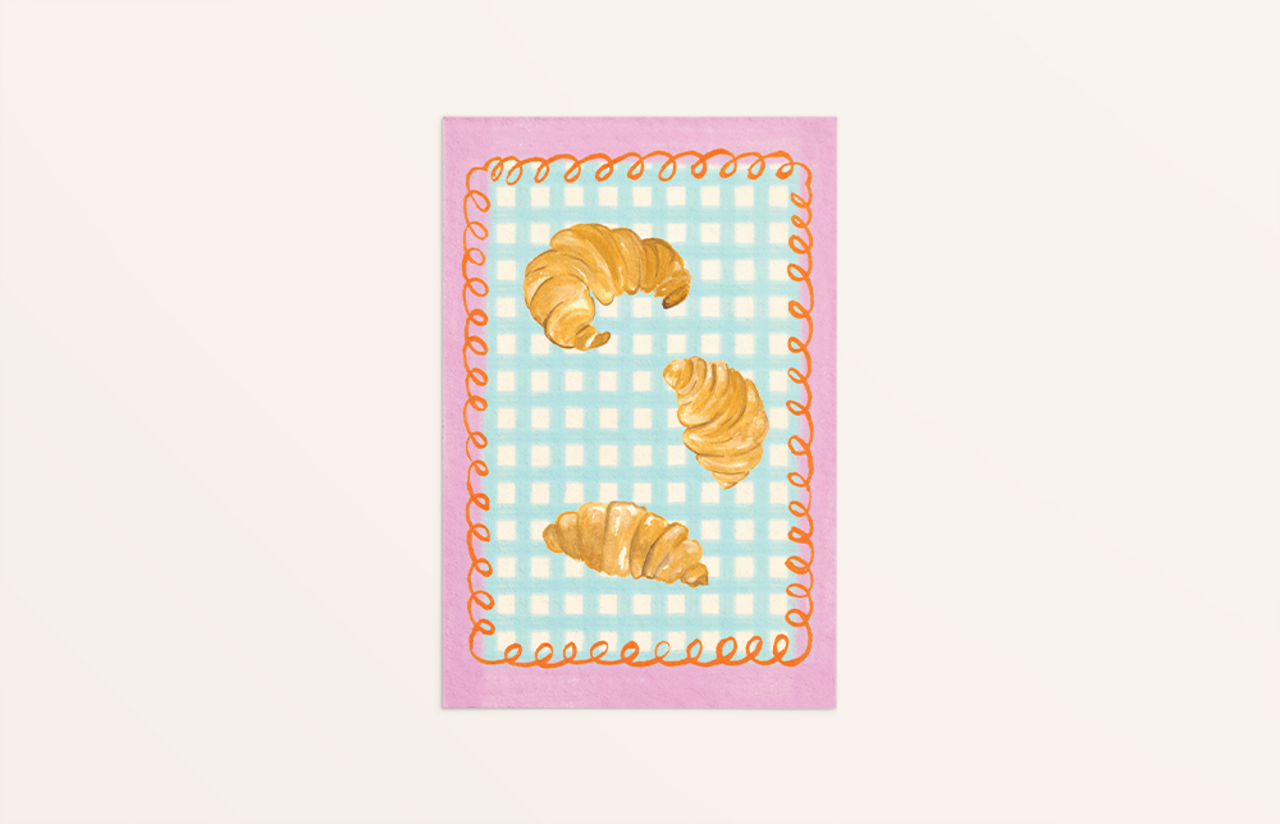 Fritsy Fritsy | kaart | Croissants ruitjes