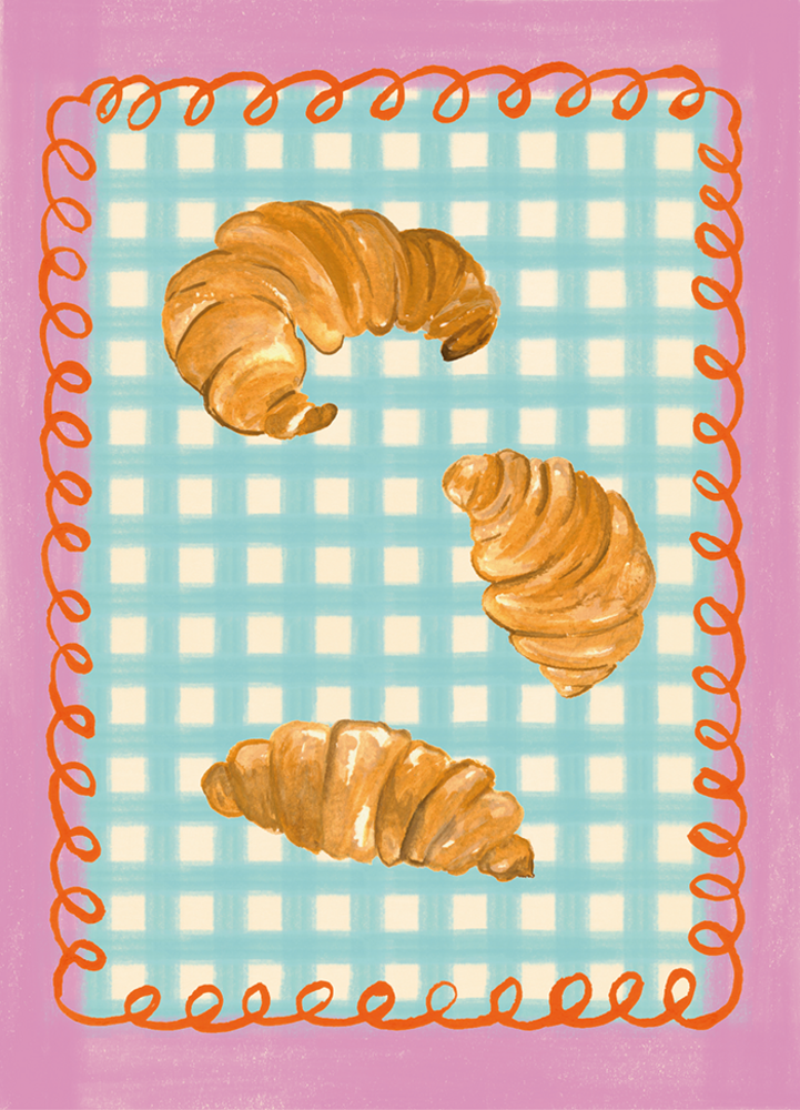 Fritsy Fritsy | kaart | Croissants ruitjes