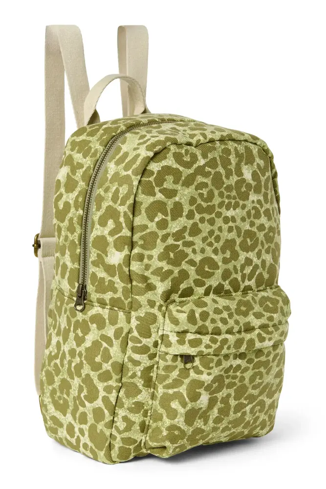 Studio Noos Studio Noos | Cotton Midi backpack | Green leopard