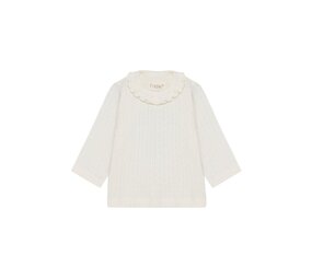 Fixoni Fixoni | T-shirt LS | Pointelle Eggnog