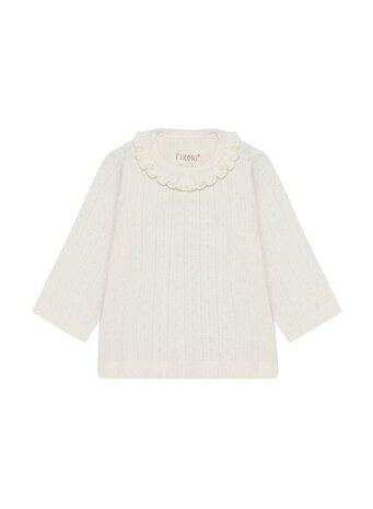 Fixoni Fixoni | T-shirt LS | Pointelle Eggnog