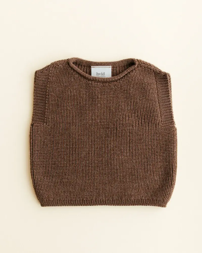 Hvid Hvid | Vest Harvey | Mocha 6-12M