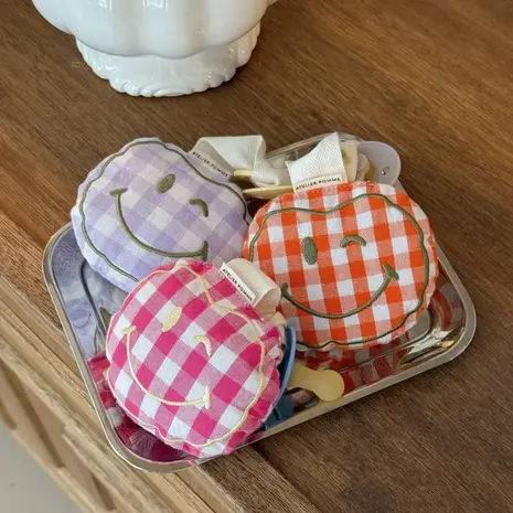 Atelier Pomme Atelier Pomme | Pacifier Cloth | Pomme | Checked Lila