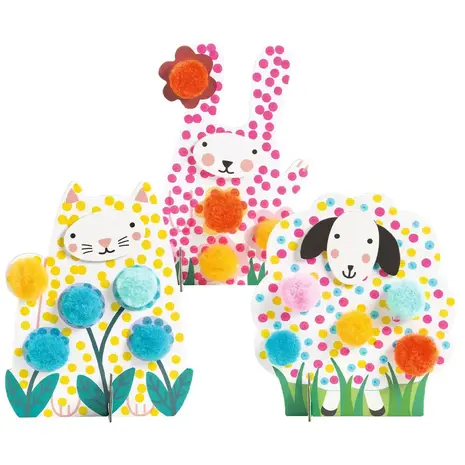 Djeco Djeco | Knutselset Pompoms | In het gras
