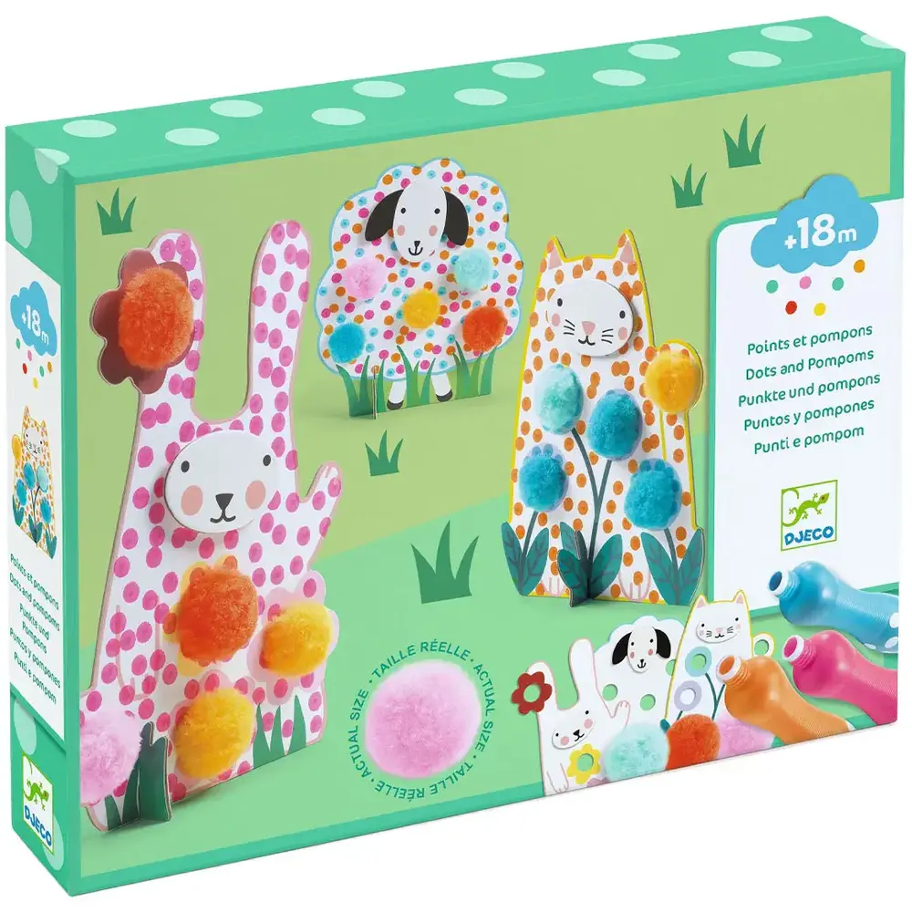 Djeco Djeco | Knutselset Pompoms | In het gras