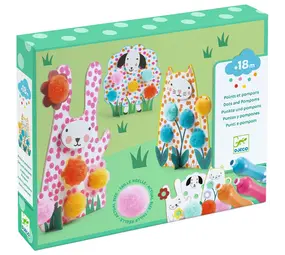 Djeco Djeco | Knutselset Pompoms | In het gras