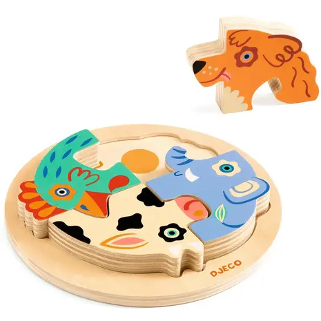 Djeco Djeco | Houten Puzzel Rondo | Hond