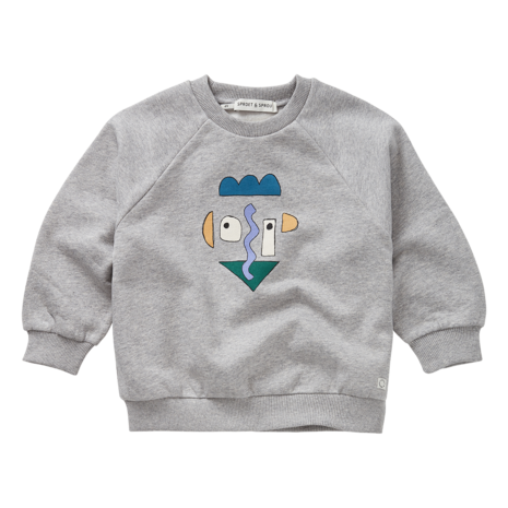 Sproet & Sprout | Sweatshirt raglan Self potrait grey | Grey melee