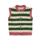 Sproet & Sprout Sproet & Sprout | Knitted vest stripes  | Deep green