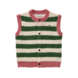 Sproet & Sprout | Knitted vest stripes  | Deep green