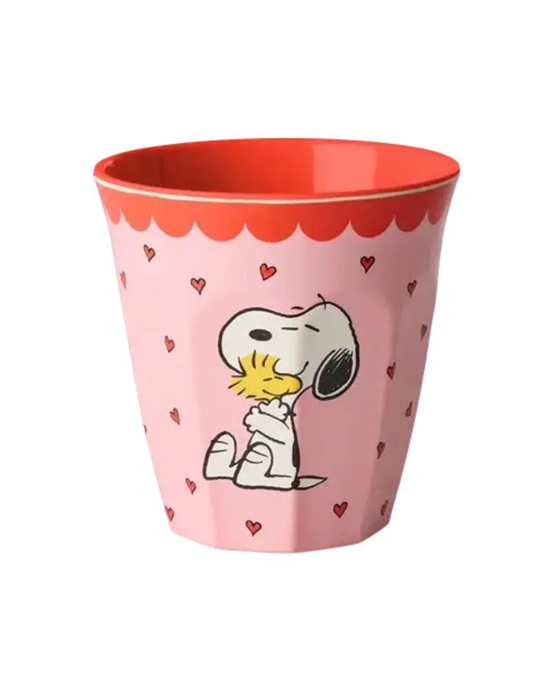 Rice Everyday Magic Rice | Melamine Cup with Snoopy Print | Pink | Medium 250ml