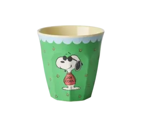 Rice Everyday Magic Rice | Melamine Cup with Snoopy Print | Green| Medium 250ml