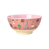 Rice Everyday Magic Rice | Melamine Bowl with Kids in Paris Print | Pink | Medium 700ml Rice Everyday Magic Rice | Melamine Bowl with Kids in Paris Print | Pink | Medium 700ml