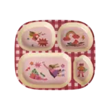 Rice Everyday Magic Rice | Kinderbord met 4 Compartimenten | Hero Print | Roze Rice Everyday Magic Rice | Kinderbord met 4 Compartimenten | Hero Print | Roze
