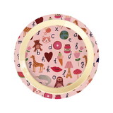 Rice Everyday Magic Rice | Melamine Kinderbord with ABC Print | Pink Rice Everyday Magic Rice | Melamine Kinderbord with ABC Print | Pink