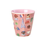 Rice Everyday Magic Rice | Melamine cup Kids in Paris print | Pink | Medium 250ml Rice Everyday Magic Rice | Melamine cup Kids in Paris print | Pink | Medium 250ml