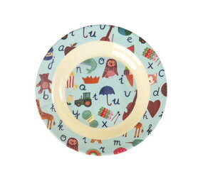 Rice Everyday Magic Rice | Melamine Kids Bowl with ABC Print | Blue | Medium 700ml