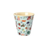 Rice Everyday Magic Rice | Melamine cup ABC print | Blue| Medium 250ml Rice Everyday Magic Rice | Melamine cup ABC print | Blue| Medium 250ml