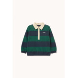 Tiny Cottons Tiny Cottons | Navy Stripes Polo Sweatshirt Tiny Cottons Tiny Cottons | Navy Stripes Polo Sweatshirt