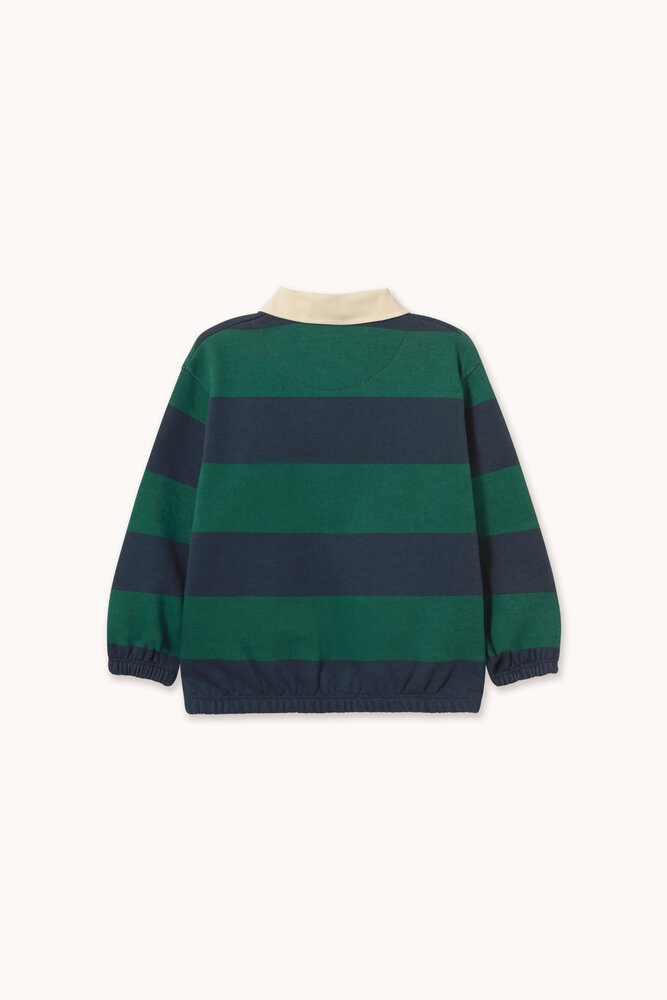 Tiny Cottons Tiny Cottons | Navy Stripes Polo Sweatshirt