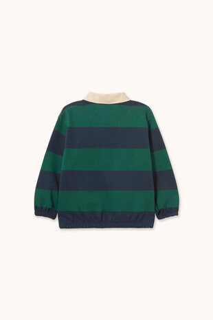 Tiny Cottons Tiny Cottons | Navy Stripes Polo Sweatshirt
