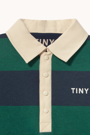 Tiny Cottons Tiny Cottons | Navy Stripes Polo Sweatshirt