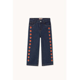 Tiny Cottons Tiny Cottons | Mini Mushrooms Embroidered Denim Pant Tiny Cottons Tiny Cottons | Mini Mushrooms Embroidered Denim Pant