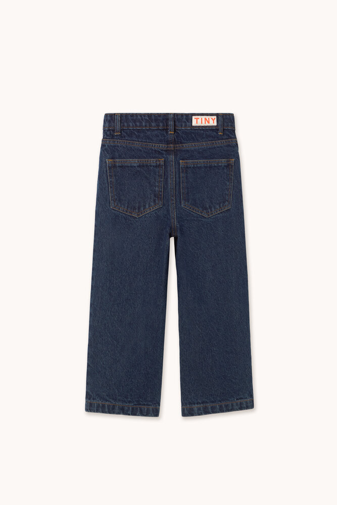 Tiny Cottons Tiny Cottons | Mini Mushrooms Embroidered Denim Pant