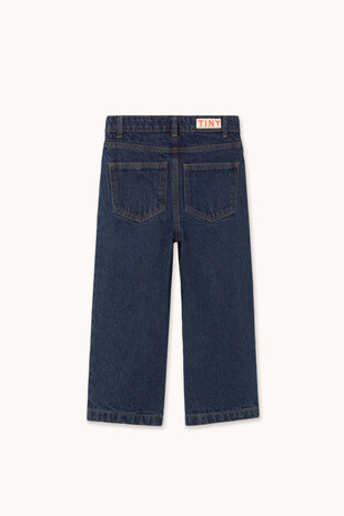 Tiny Cottons Tiny Cottons | Mini Mushrooms Embroidered Denim Pant