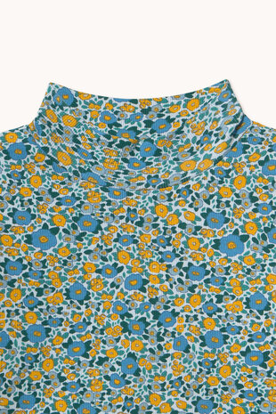 Tiny Cottons Tiny Cottons | Flower Pattern Rib Mockneck
