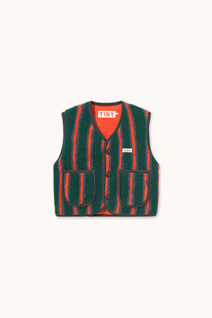 Tiny Cottons Tiny Cottons | Multicolor Stripes Sherpa Vest
