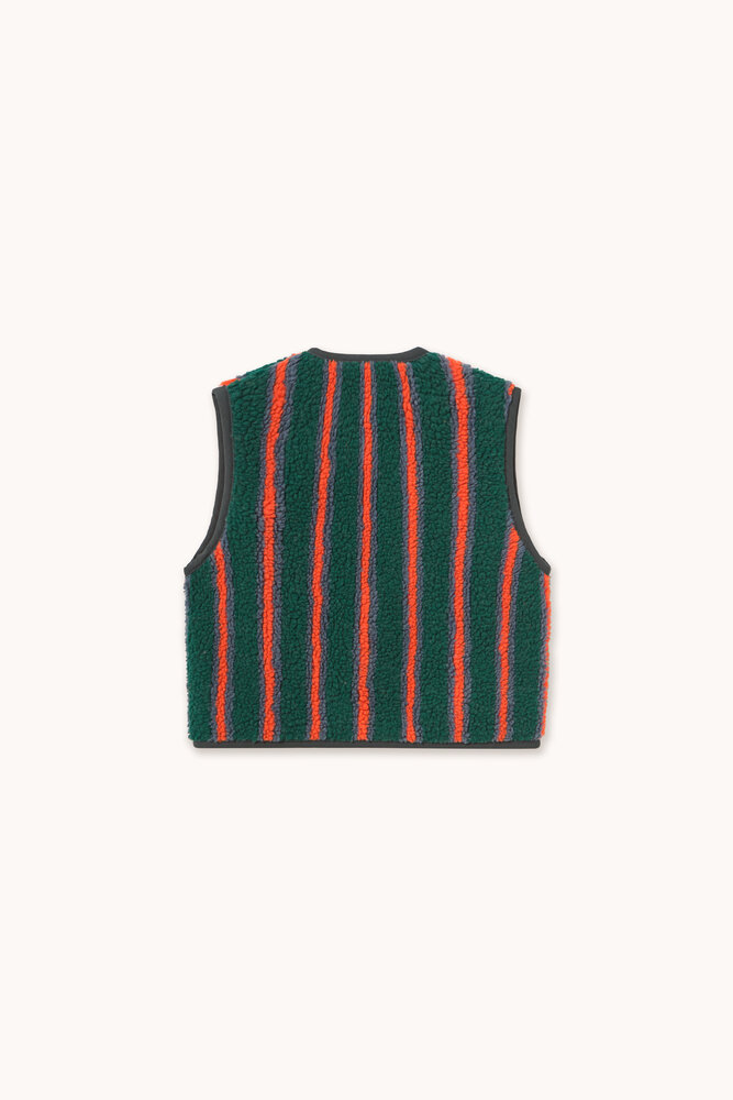 Tiny Cottons Tiny Cottons | Multicolor Stripes Sherpa Vest