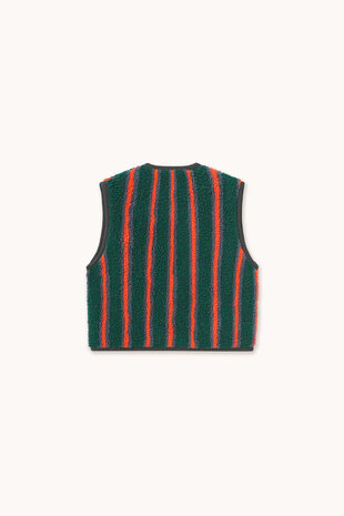 Tiny Cottons Tiny Cottons | Multicolor Stripes Sherpa Vest