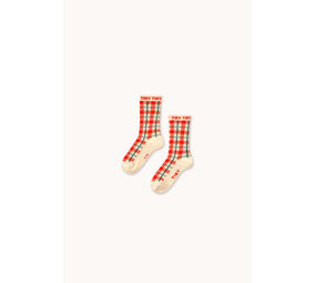 Tiny Cottons Tiny Cottons | Cream Check Medium Socks