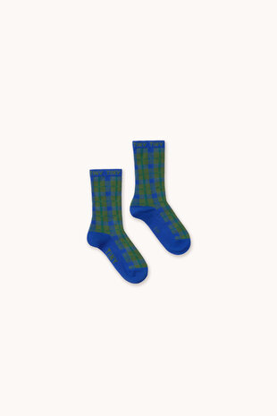 Tiny Cottons Tiny Cottons | Blue Check Medium Socks